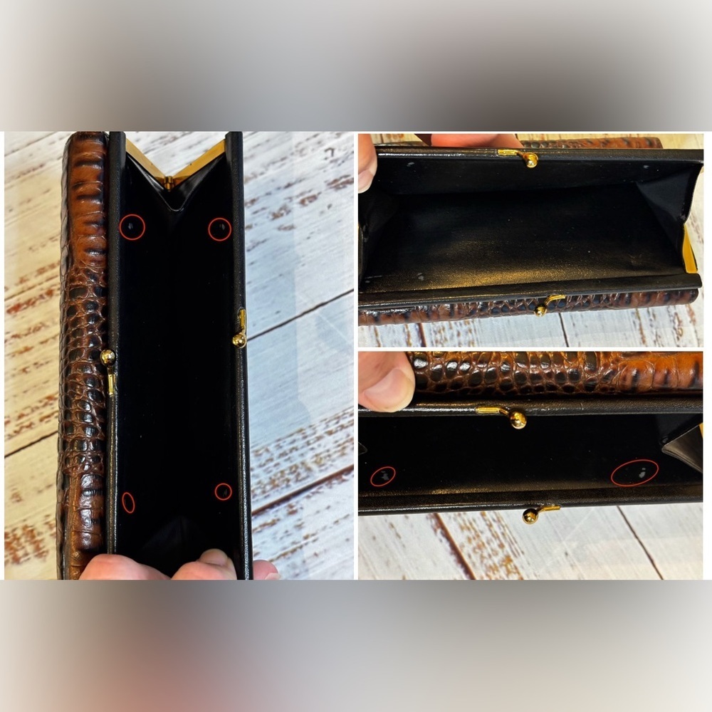 Brahmin Tuscan Collection Croc Embossed Wallet - Picture 9 of 11